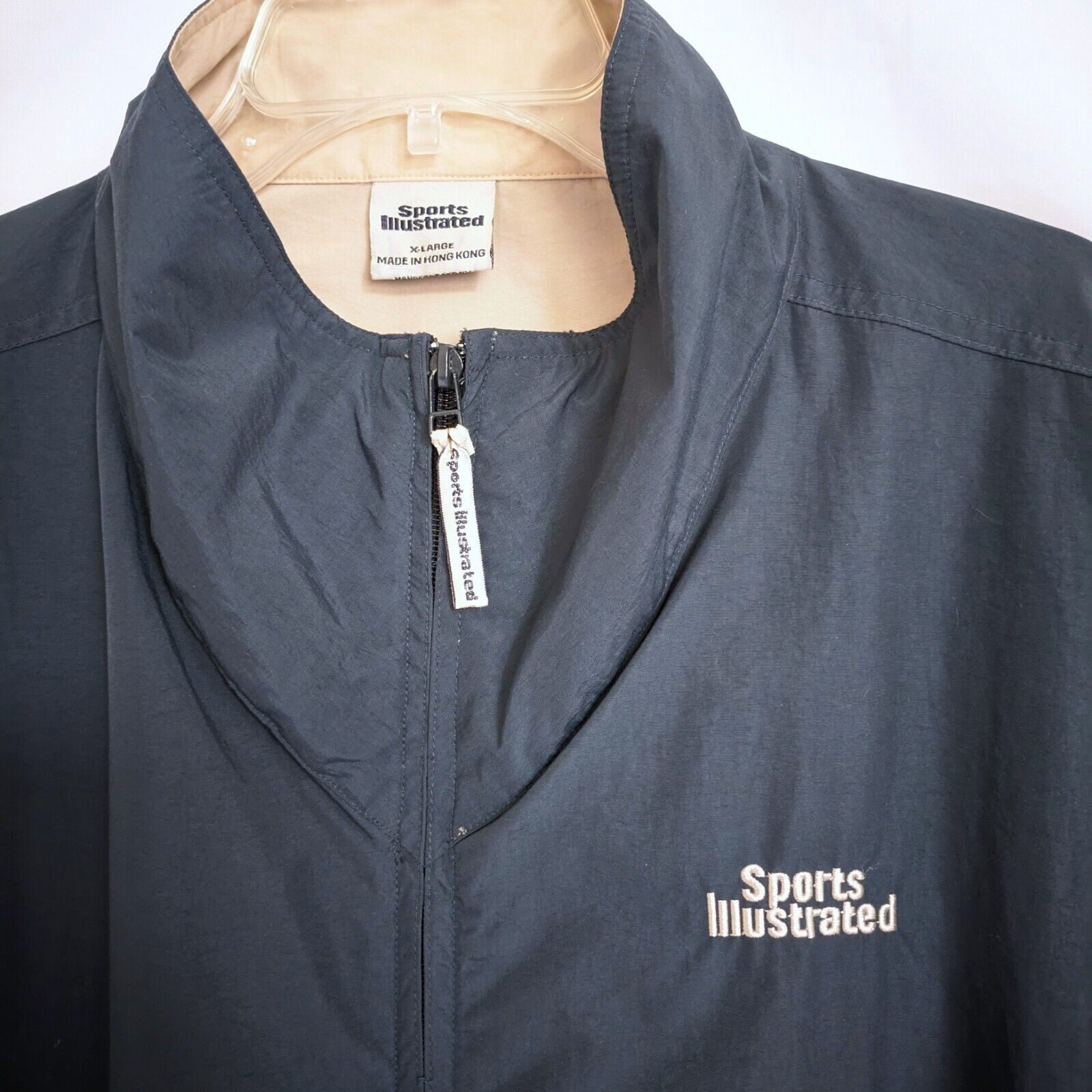 Sports Illustrated Jacket Mens X-Large Blue Embroidered Full Zip Pockets Vintage — image 2 of 8